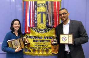 Winners Julie and Yohan