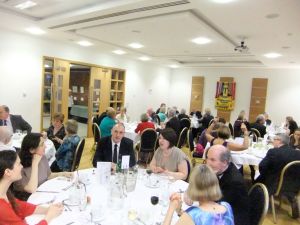 Club members & special guests assembled at Burnham Park Hall.