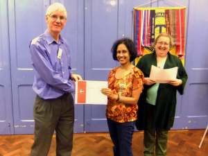 Nick Bailey claims third place for the Club Table Topics Contest